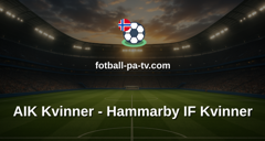 Damallsvenskan: AIK Kvinner - Hammarby IF Kvinner