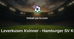 Bundesliga Kvinner: Bayer Leverkusen Kvinner - Hamburger SV Kvinner