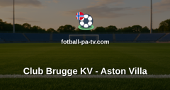 Champions League: Club Brugge KV - Aston Villa