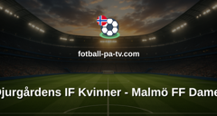 Damallsvenskan: Djurgårdens IF Kvinner - Malmö FF Damer