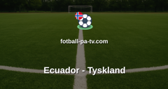 Fotball-VM: Ecuador - Tyskland