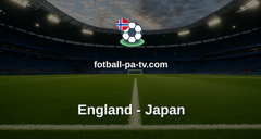 Treningskamp: England - Japan