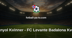 Primera División Femenina: Espanyol Kvinner - FC Levante Badalona Kvinner