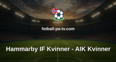 Damallsvenskan: Hammarby IF Kvinner - AIK Kvinner