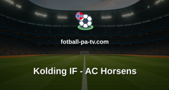NordicBet Liga - 1. divisjon Danmark : Kolding IF - AC Horsens
