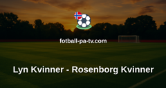 Toppserien: Lyn Kvinner - Rosenborg Kvinner