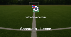 Serie A: Sassuolo - Lecce