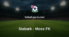 OBOS-ligaen: Stabæk - Moss FK