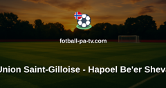 Europa League: Union Saint-Gilloise - Hapoel Be'er Sheva