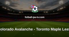 NHL: Colorado Avalanche - Toronto Maple Leafs